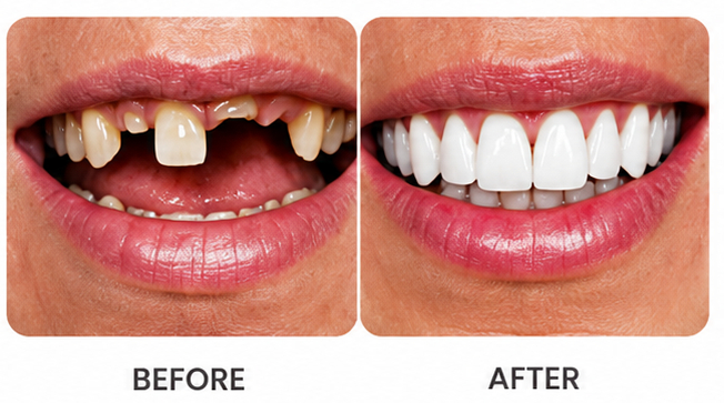 Single Tooth Implant Before and After